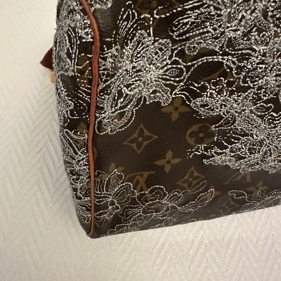 Rare Louis Vuitton Dentelle Monogram Speedy Bag-Authenticated - Picture 8 of 14